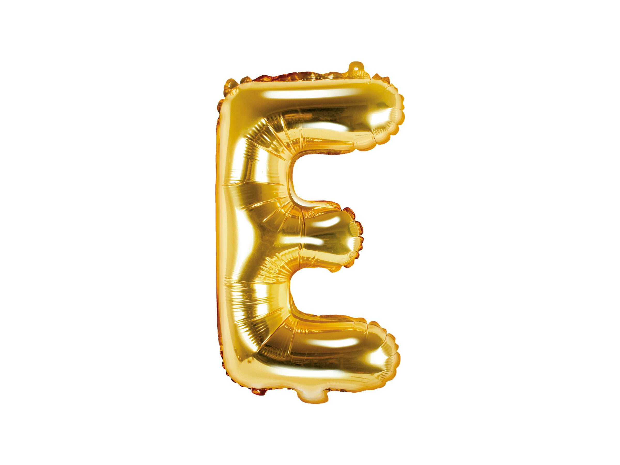 Ballon aluminium lettre E doré (35cm)