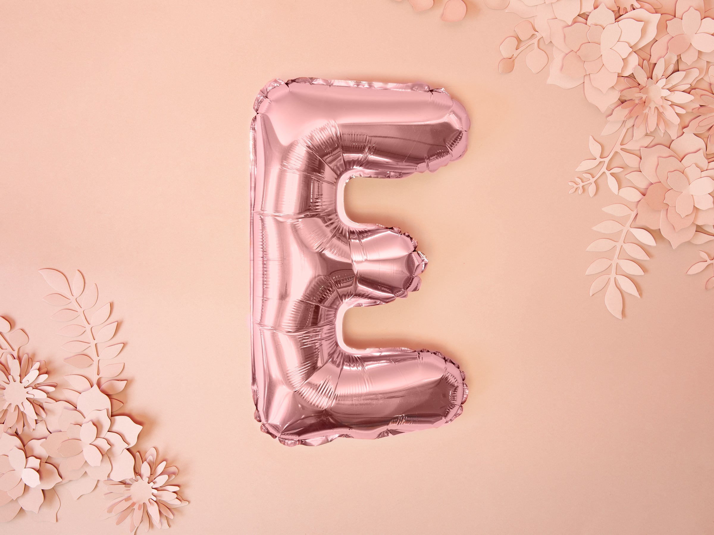 Ballon aluminium lettre E rose gold (35cm)