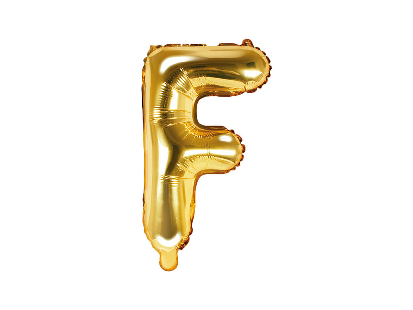Ballon aluminium lettre F doré