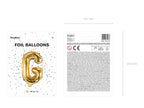 Ballon aluminium lettre G doré