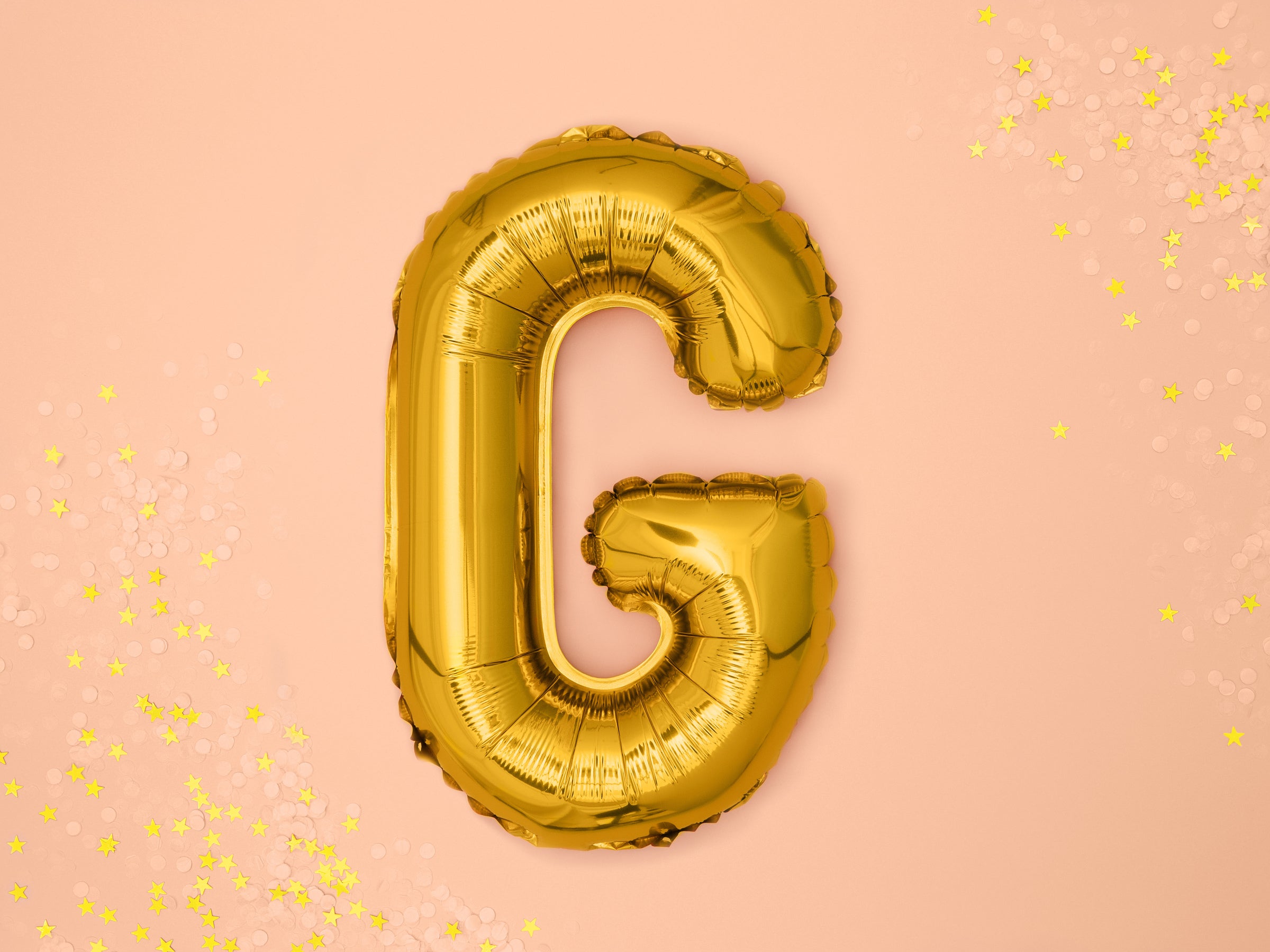 Ballon aluminium lettre G doré