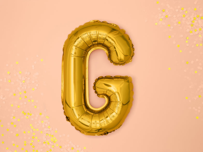 Ballon aluminium lettre G doré
