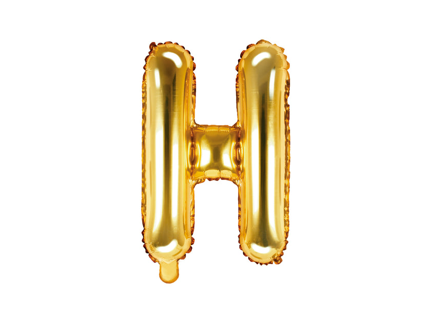 Ballon aluminium lettre H doré