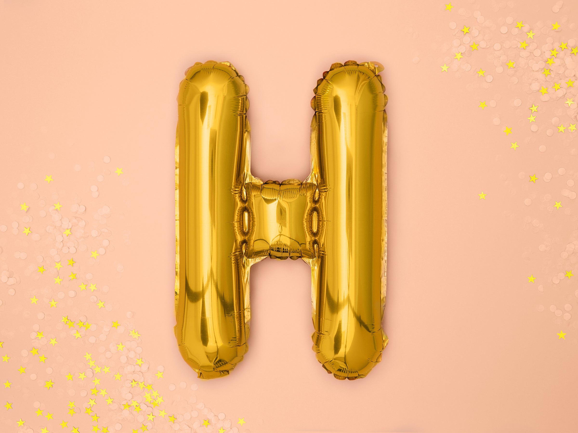 Ballon aluminium lettre H doré