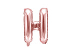Ballon aluminium lettre H rose gold