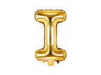 Ballon aluminium lettre I doré