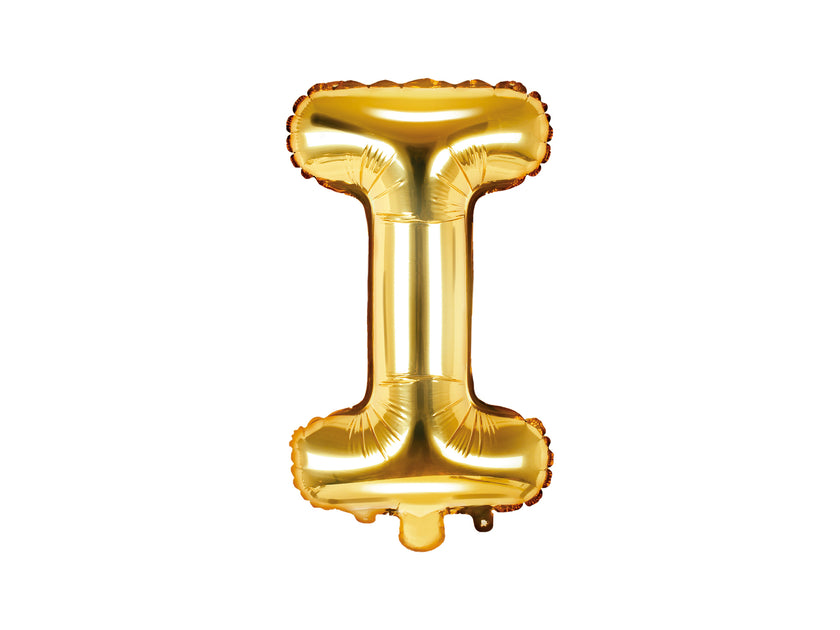 Ballon aluminium lettre I doré