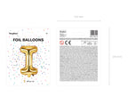 Ballon aluminium lettre I doré