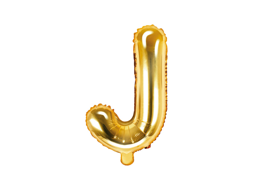 Ballon aluminium lettre J doré