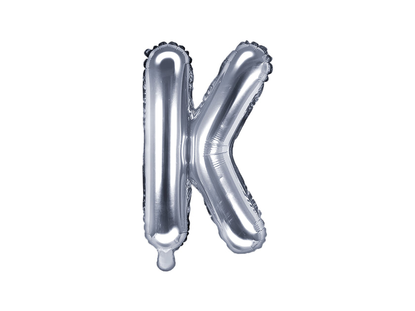Ballon aluminium lettre K argenté