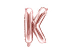 Ballon aluminium lettre K rose gold