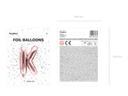 Ballon aluminium lettre K rose gold