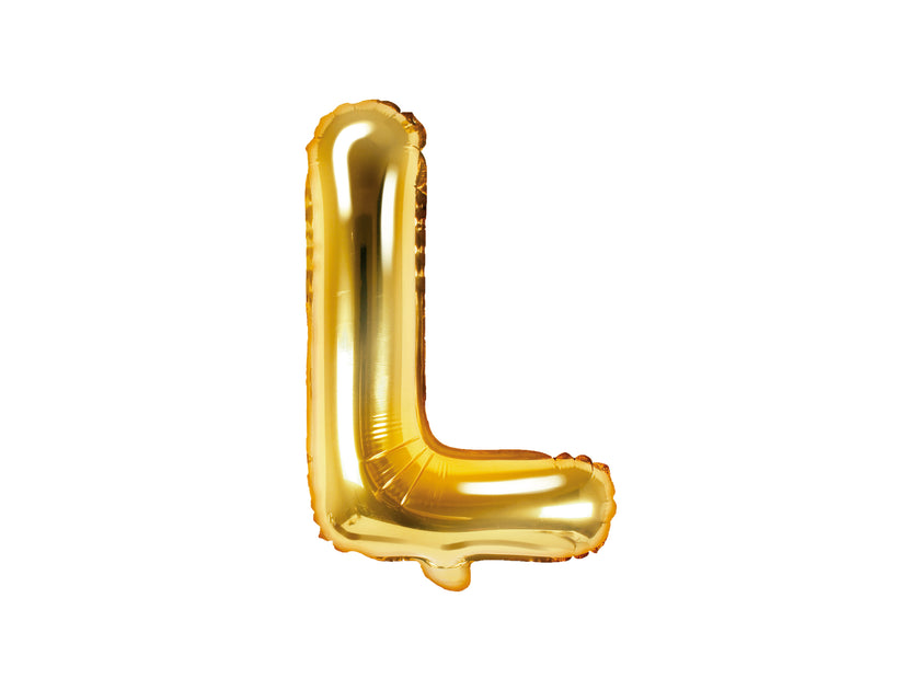 Ballon aluminium lettre L doré