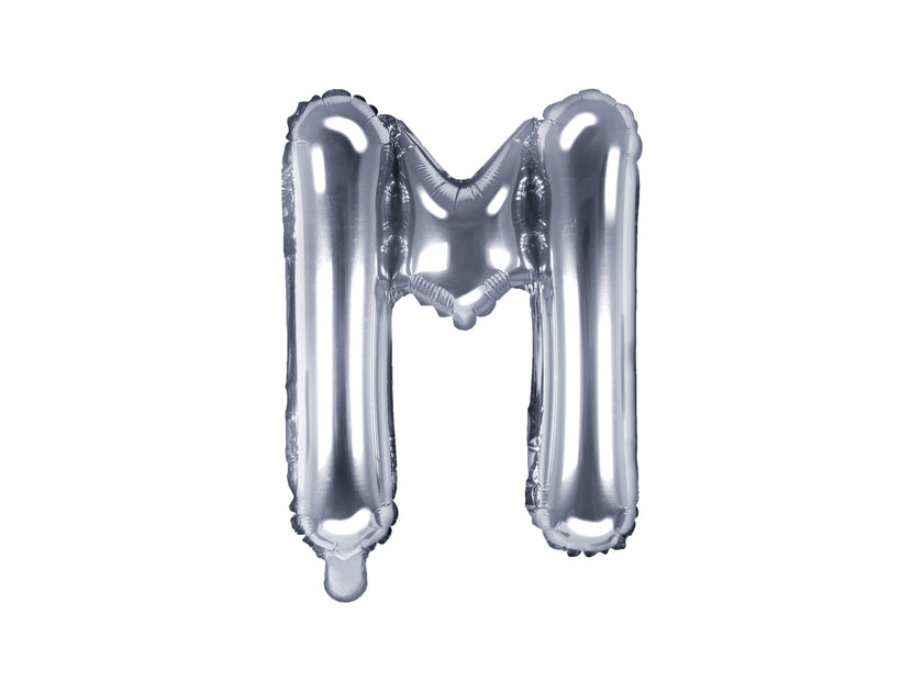 Ballon aluminium lettre M argenté