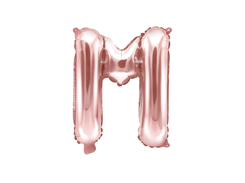 Ballon aluminium lettre M rose gold