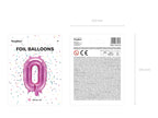 Ballon aluminium lettre O rose foncé