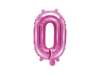 Ballon aluminium lettre O rose foncé