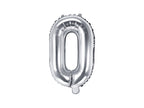 Ballon aluminium lettre O argenté