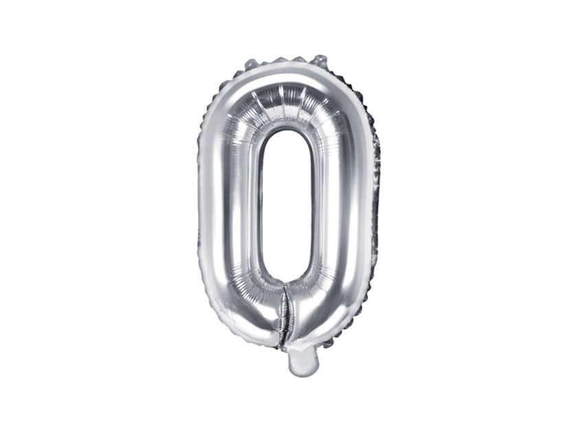 Ballon aluminium lettre O argenté