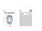 Ballon aluminium lettre O argenté