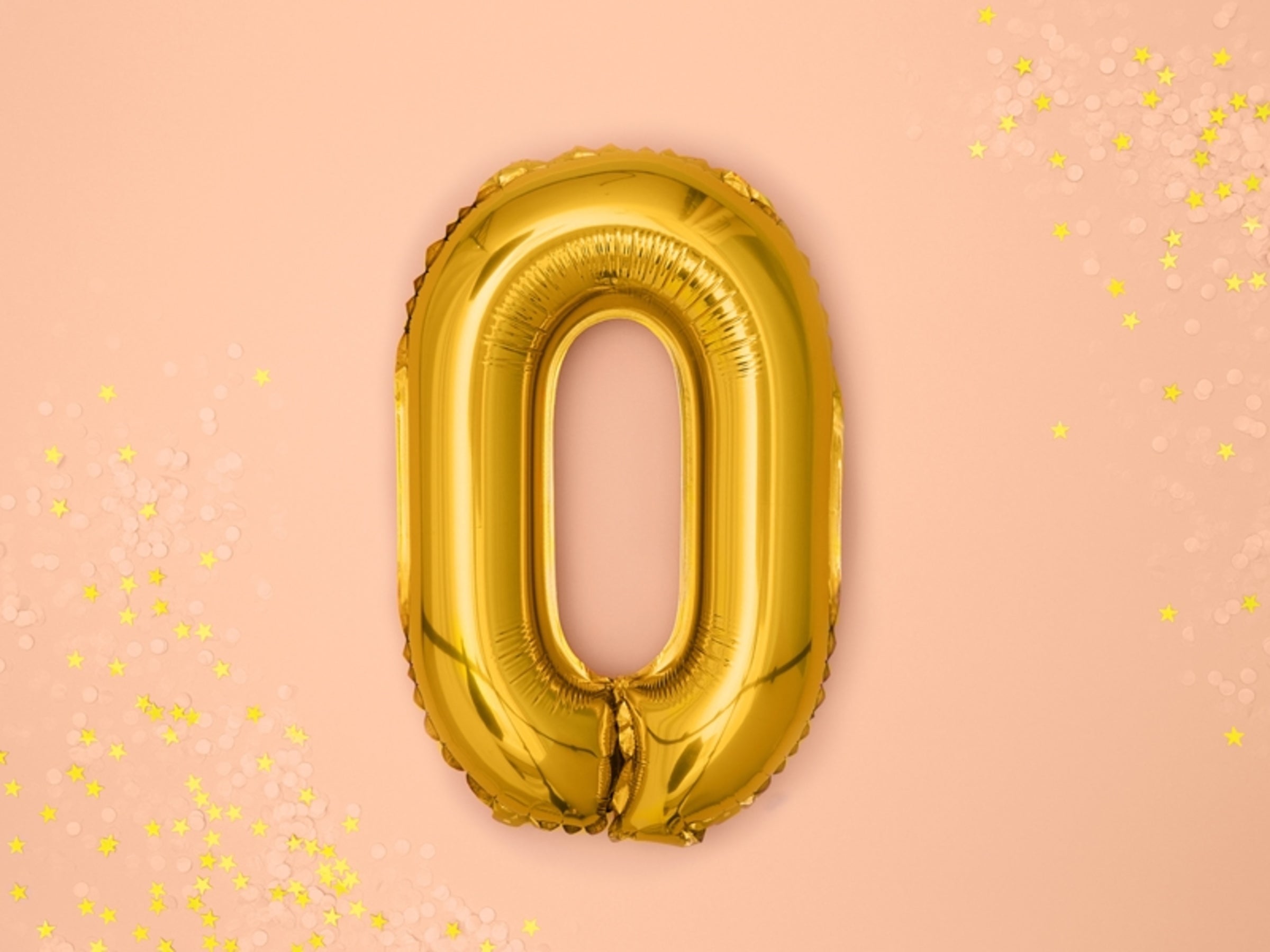 Ballon aluminium lettre O doré