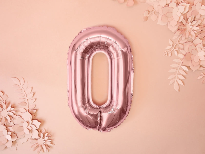 Ballon aluminium lettre O rose gold