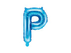 Ballon aluminium lettre P bleu