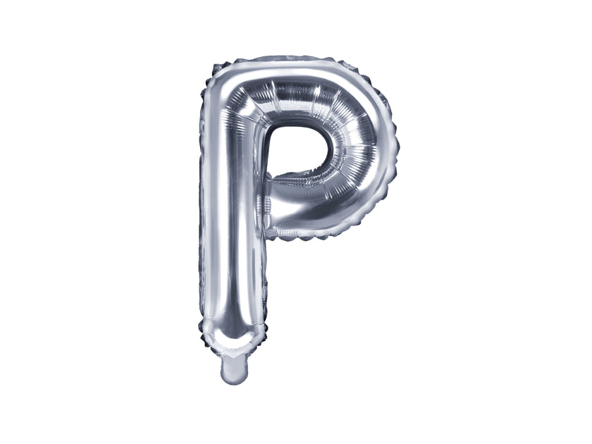 Ballon aluminium lettre P argenté