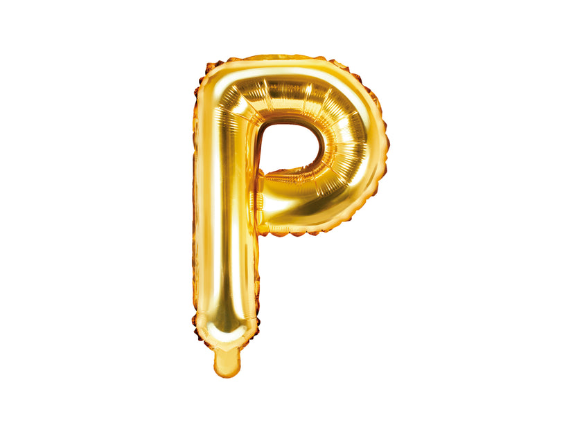 Ballon aluminium lettre P doré