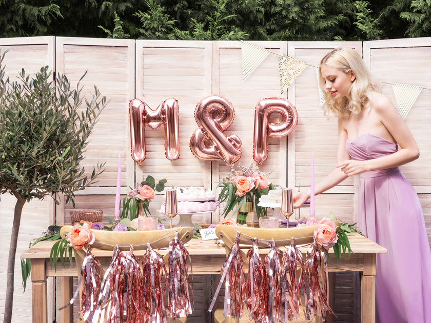 Ballon aluminium lettre P rose gold