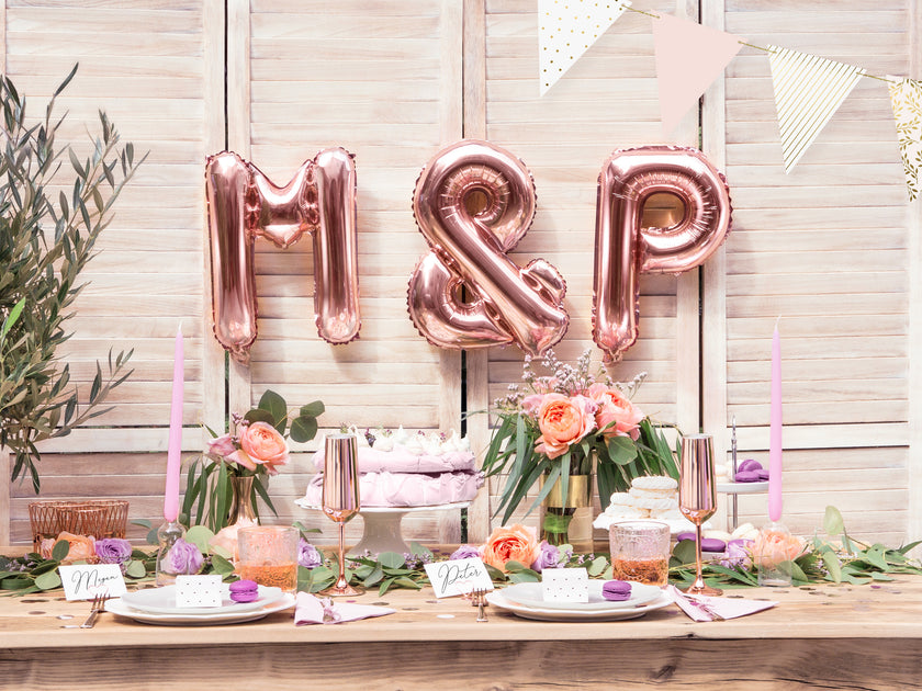 Ballon aluminium lettre P rose gold