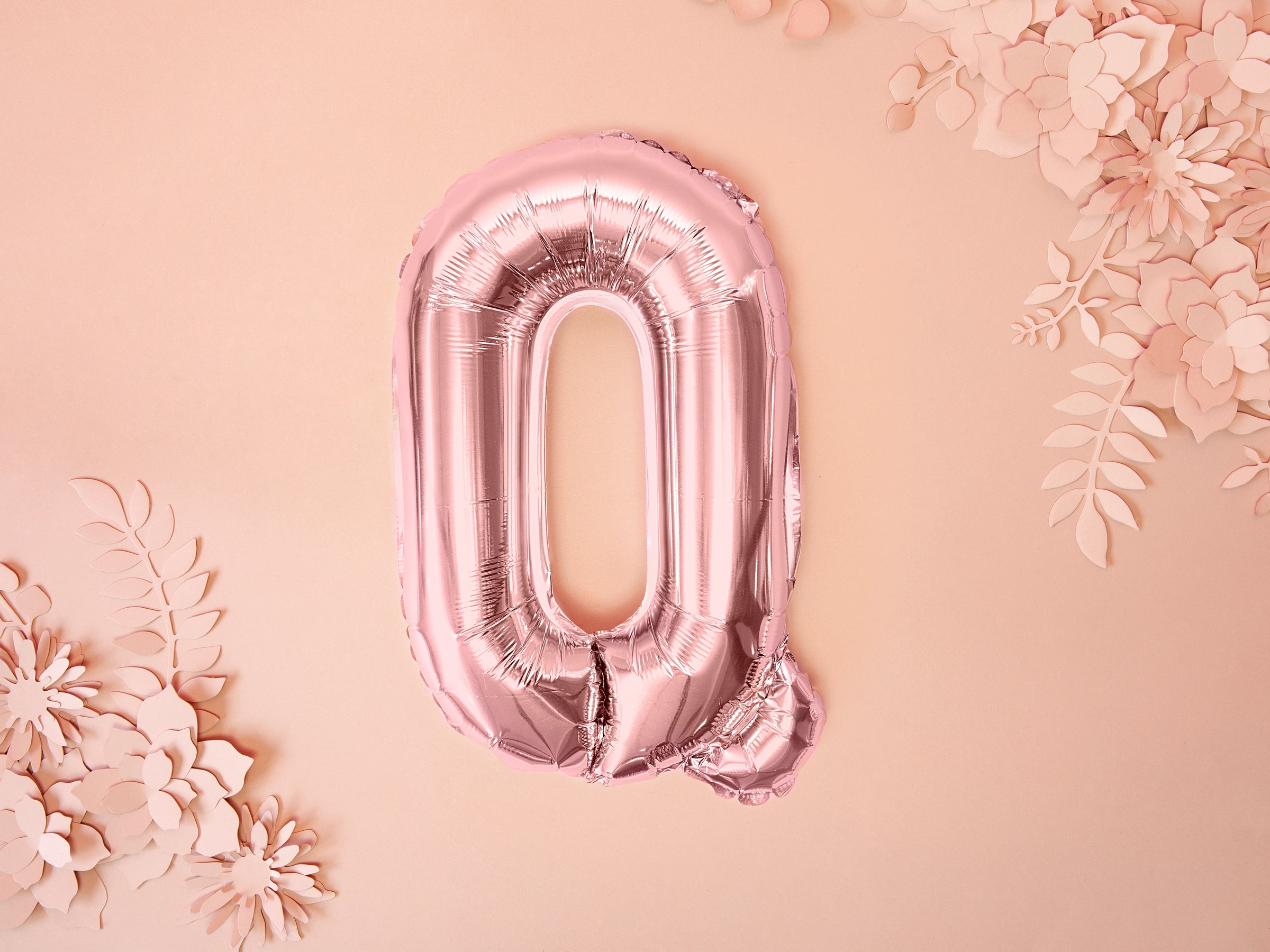 Ballon aluminium lettre Q rose gold
