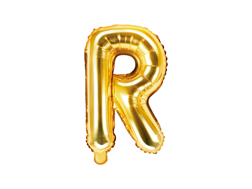 Ballon aluminium lettre R doré
