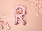 Ballon aluminium lettre R rose gold