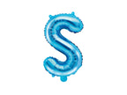 Ballon aluminium lettre S bleu