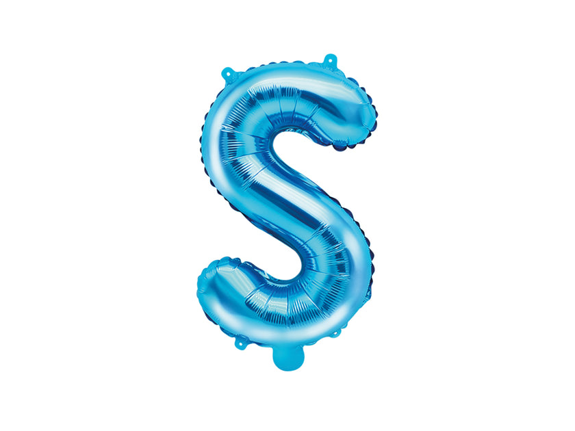 Ballon aluminium lettre S bleu