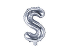 Ballon aluminium lettre S argenté