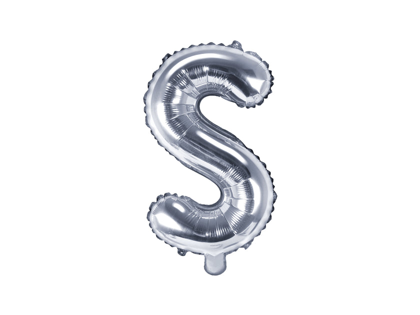 Ballon aluminium lettre S argenté