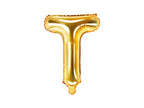 Ballon aluminium lettre T doré