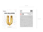 Ballon aluminium lettre U doré (35cm)