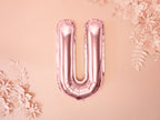 Ballon aluminium lettre U rose gold (35cm)
