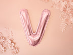 Ballon aluminium lettre V rose gold (35cm)