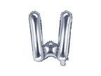 Ballon aluminium lettre W argenté (35cm)