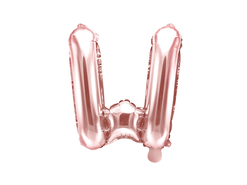 Ballon aluminium lettre W rose gold (35cm)