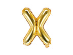 Ballon aluminium lettre X doré (35cm)