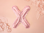 Ballon aluminium lettre X rose gold (35cm)