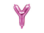 Ballon aluminium lettre Y rose foncé (35cm)