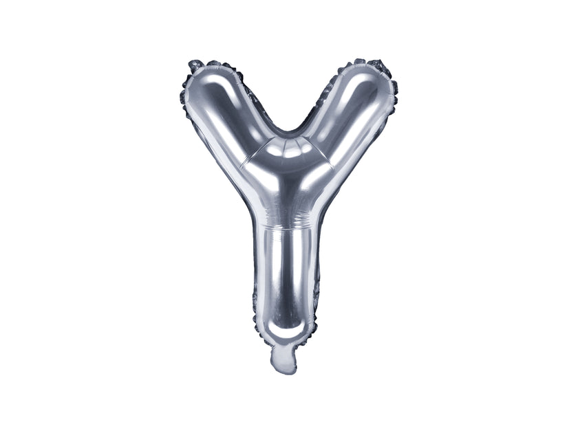 Ballon aluminium lettre Y argenté (35cm)