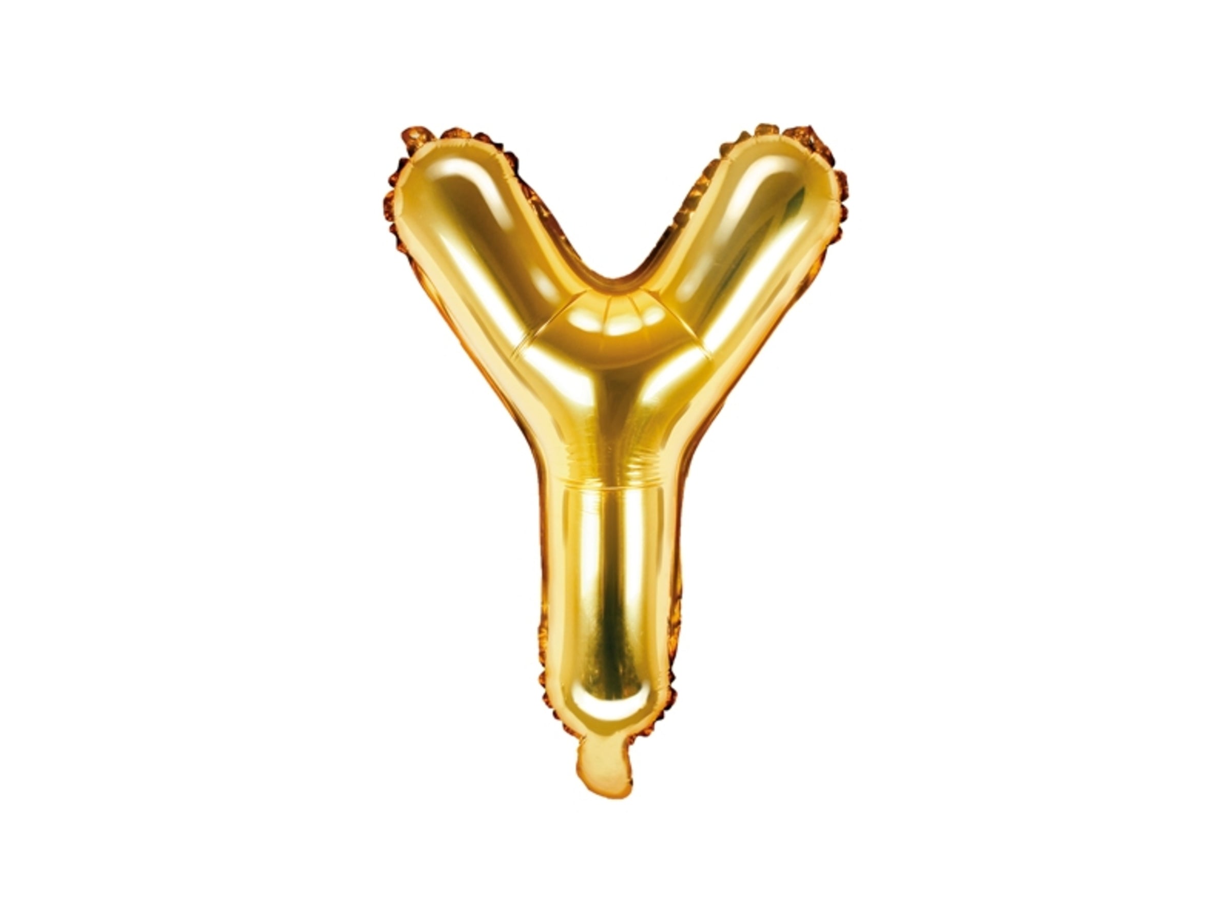 Ballon aluminium lettre Y doré (35cm)