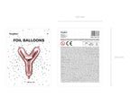 Ballon aluminium lettre Y rose gold (35 cm)